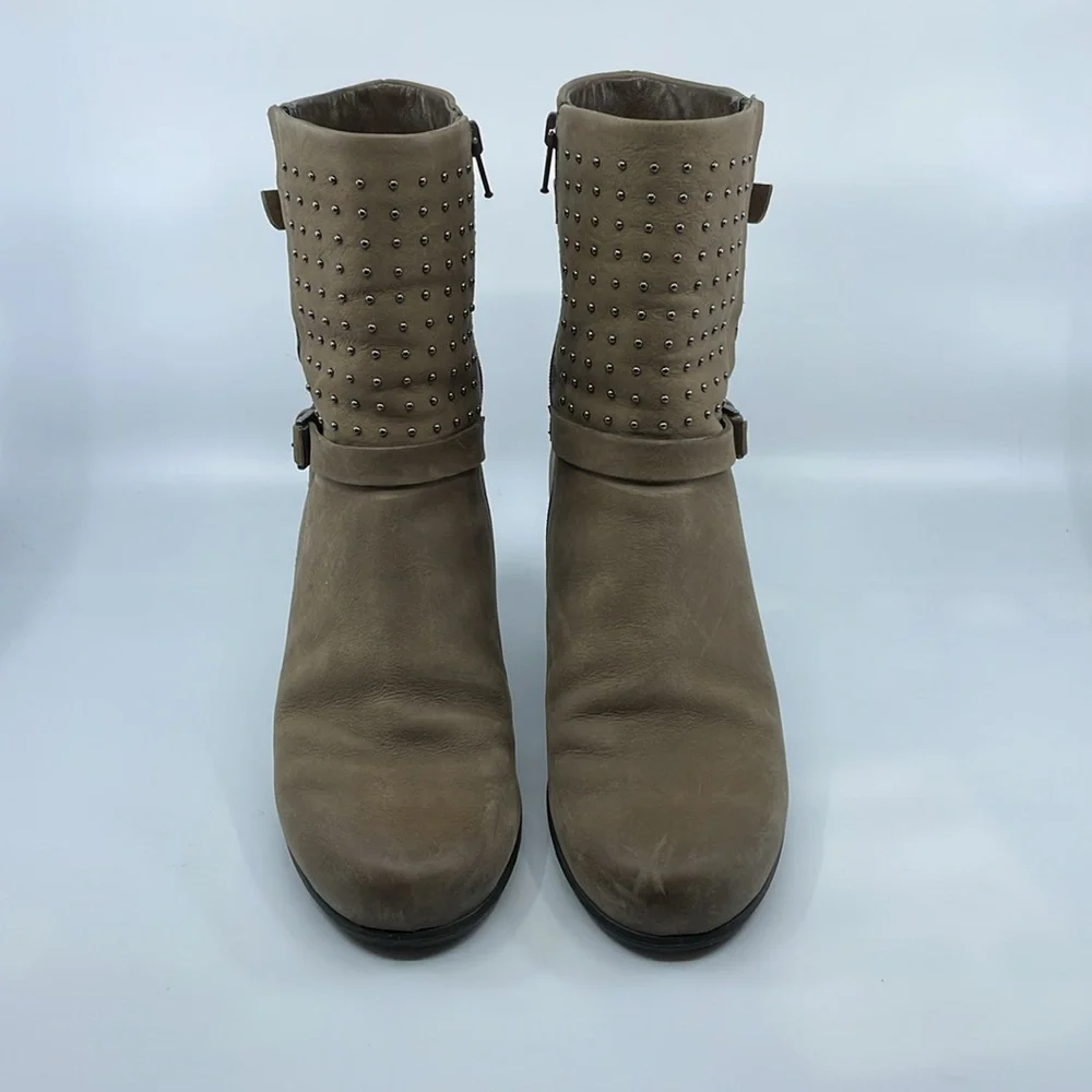 Ecco suede studded heeled ankle boots